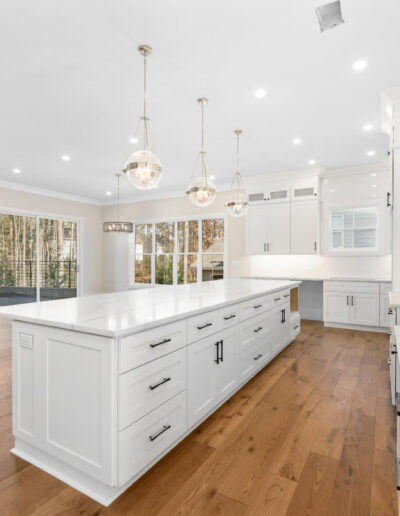 Custom home interior with luxury stone accents