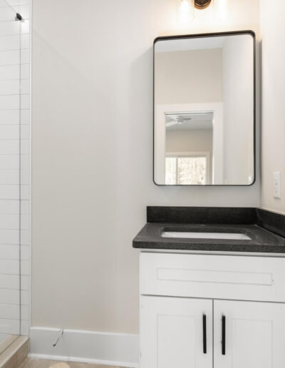 Extended master suite with large picture windows