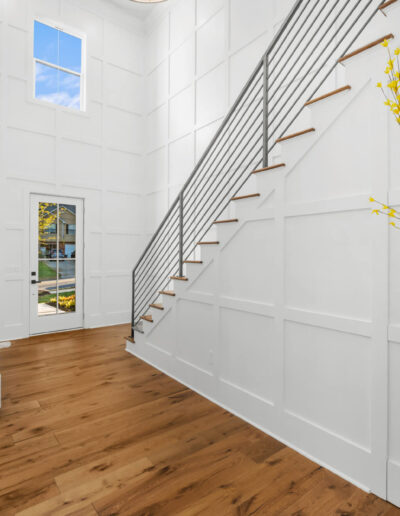 New front entry space with covered porch