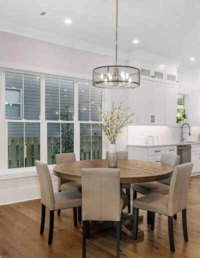 Renovated foyer space with updated flooring
