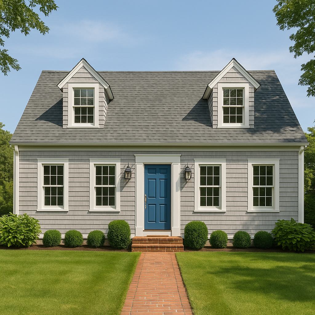custom home in atlanta cape cod blue door